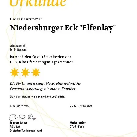 Niedersburger Eck Lejlighed Boppard Eksteriør billede