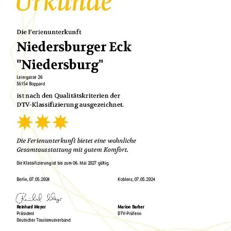 Niedersburger Eck Lejlighed Boppard Eksteriør billede